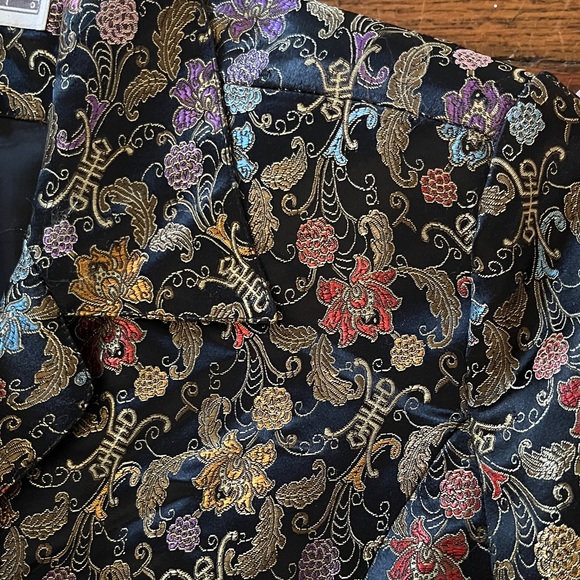 Vintage Floral Brocade Blazer Dress - Picture 3 of 5
